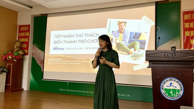 TS.BS Vũ Phi Yên cũng chia sẻ cách kiểm soát stress để nâng cao chất lượng cuộc sống cho người bệnh như: chơi các trò chơi giải trí, nghe nhạc…