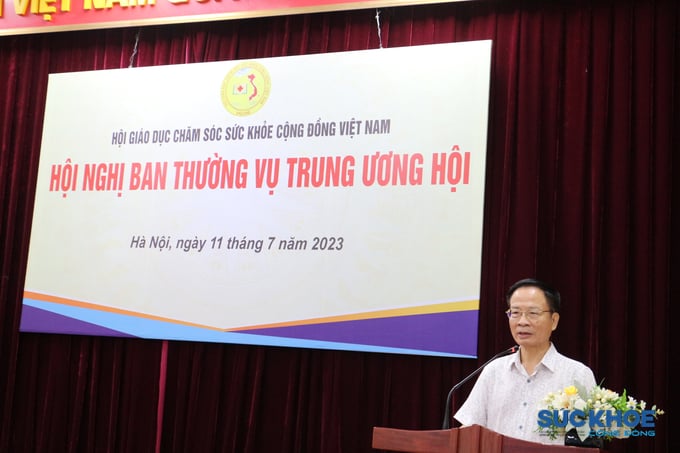 TS Lê Đình Tiến - Phó Chủ tịch Trung ương Hội GDCSSKCĐ Việt Nam phát biểu tại Hội nghị