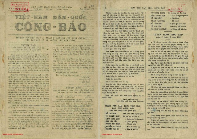 Tuyên cáo thành lập Chính phủ Lâm thời Việt Nam Dân chủ Cộng hòa - Ảnh 1. Tuyên cáo thành lập Chính phủ Lâm thời Việt Nam Dân chủ Cộng hòa - Ảnh 1.