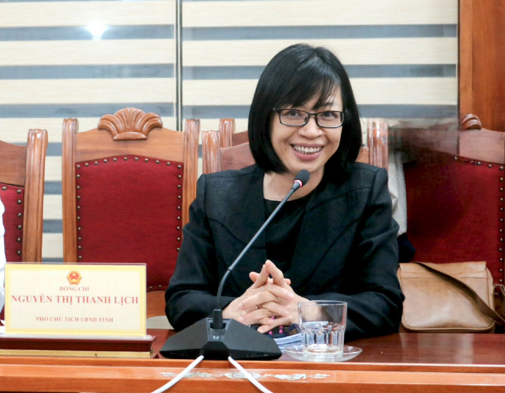 Phó Chủ tịch UBND tỉnh Nguyễn Thị Thanh Lịch phát biểu tại buổi làm việc