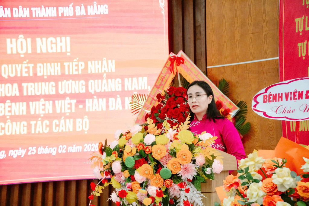 Bà Nguyễn Thị Anh Thi - Phó Chủ tịch UBND TP Đà Nẵng phát biểu tại buổi lễ