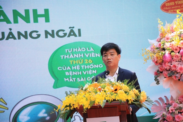 Ông Đỗ Tâm Hiển - Phó Chủ tịch UBND tỉnh Quảng Ngãi phát biểu tại buổi lễ (Ảnh: HP)