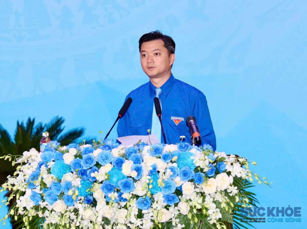 Ông Nguyễn Minh Triết, Bí thư Thường trực Trung ương Đoàn phát biểu (Ảnh: Thanh Huy)