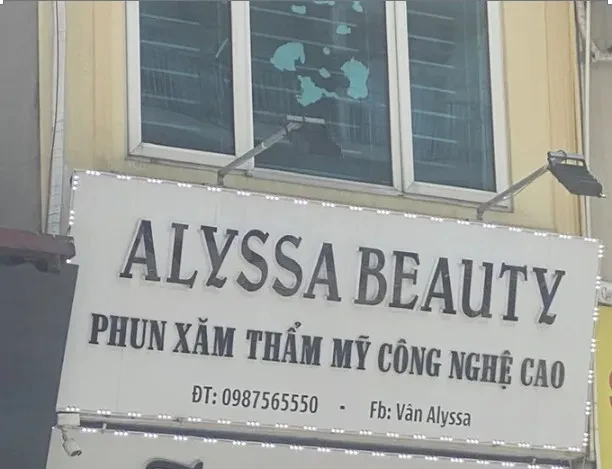 Alyssa Beauty – Cơ sở làm đẹp thực hiện các dịch vụ thẩm mỹ “chui”?