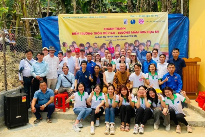Thêm một ngôi trường mầm non được xây dựng bằng quỹ từ thiện ở Yên Bái