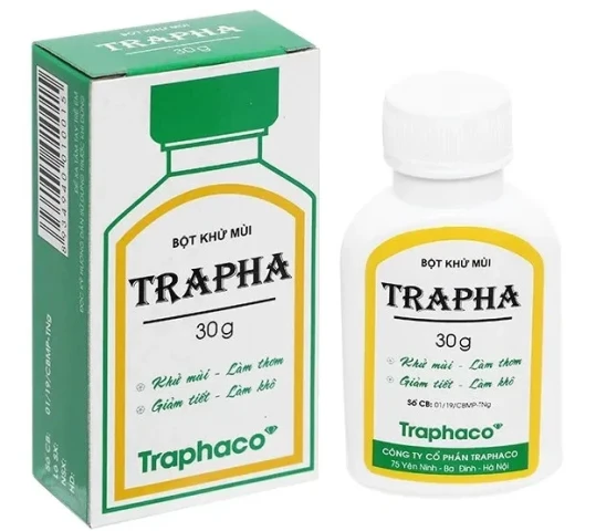 Hà Nội đình chỉ lưu hành, và tiêu huỷ mỹ phẩm Bột khử mùi Trapha – Hộp 1 chai 30 g của Công ty Cổ phần Traphaco