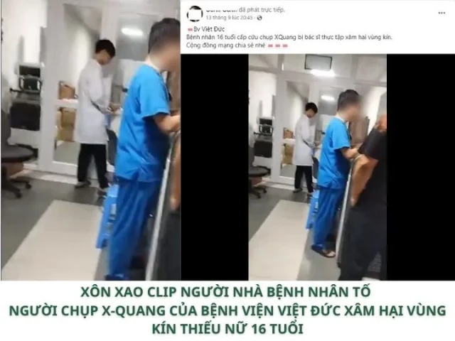 Mạng xã hội chia sẻ clip người nhà tố kỹ thuật viên chụp X-quang xâm hại thiếu nữ 16 tuổi