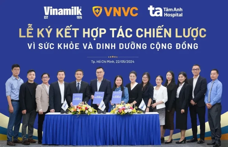 Vinamilk kí hợp tác chiến lược cùng VNVC và Bệnh viện Đa khoa Tâm Anh để tăng cường chăm sóc sức khỏe cộng đồng