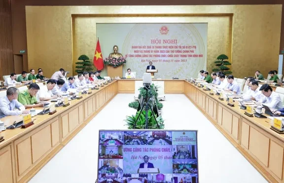 Hội nghị trực tuyến toàn quốc về tăng cường công tác phòng cháy, chữa cháy trong tình mới