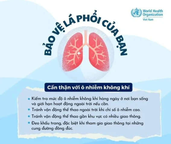 4 khuyến cáo của WHO để bảo vệ lá phổi của bạn