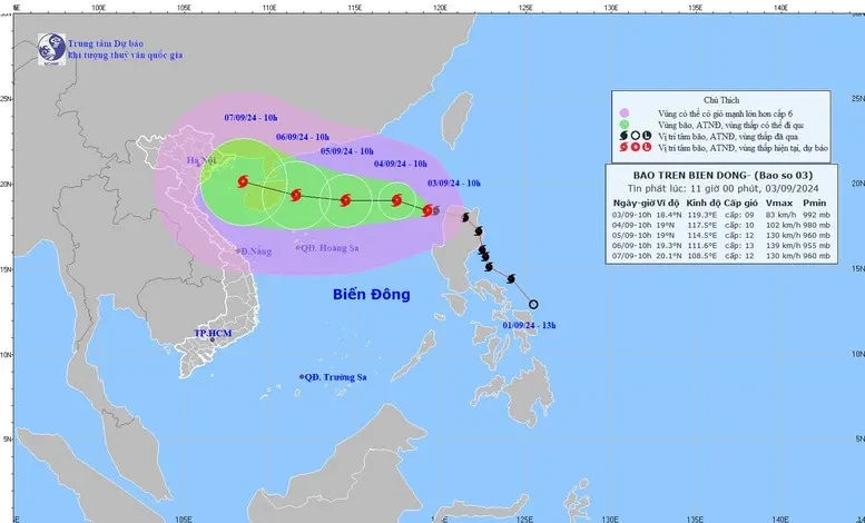 Thủ tướng Chính phủ chỉ đạo khẩn trương ứng phó bão số 3