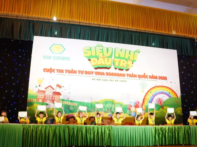 Sôi động, gay cấn với Cuộc thi Toán tư duy Vina Soroban Toàn quốc “Siêu nhí đấu trí” năm 2023