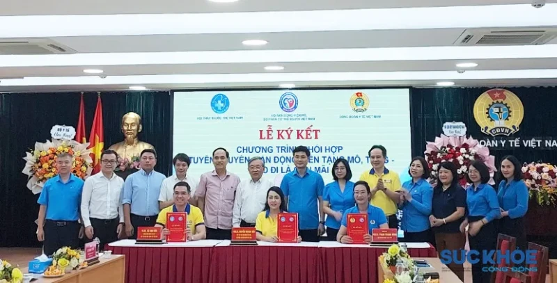 Lễ ký kết 3 bên phối hợp tuyên truyền vận động hiến mô, tạng trong ngành y tế