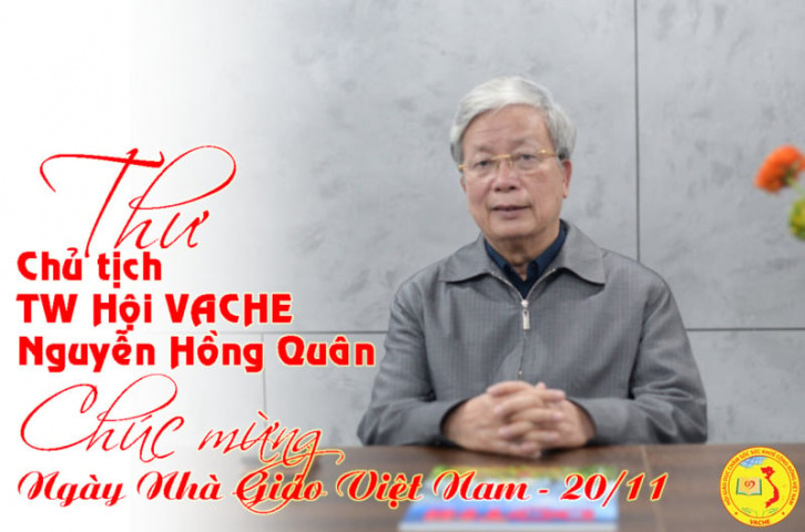 Chủ tịch Hội Giáo dục chăm sóc sức khoẻ cộng đồng Việt Nam gửi thư chúc mừng quý thầy cô, quý hội viên nhân ngày Nhà giáo Việt Nam 20/11