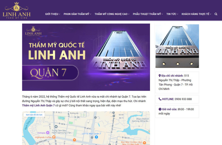 Thẩm mỹ quốc tế Linh Anh Quận 7 bất chấp quy định pháp luật hoạt động không phép