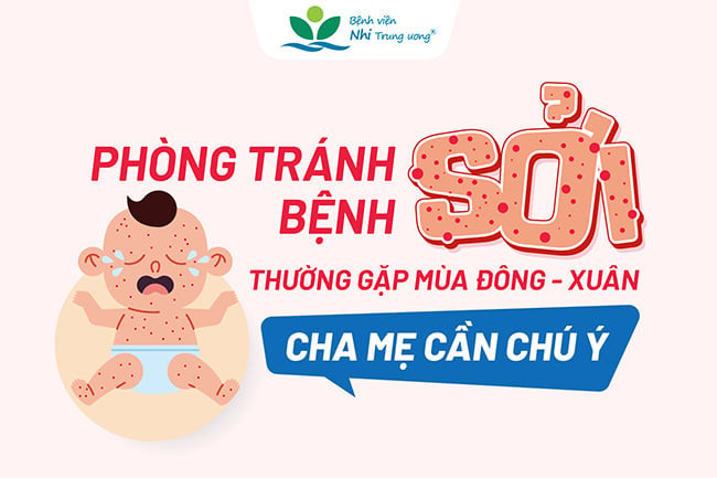 Infographic: Cha mẹ cần chú ý phòng tránh bệnh sởi thường gặp mùa đông - xuân