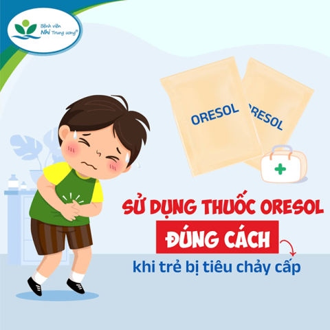 Cảnh báo tiêu chảy cấp ở trẻ nhỏ từ việc pha Oresol không đúng cách