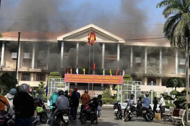 Thông tin chính thức về nguyên nhân cháy tại trụ sở UBND tỉnh Bình Phước