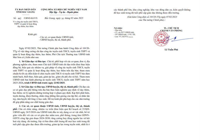 Bắc Giang: Tăng cường chỉ đạo công tác tuyển sinh và quản lý hoạt động dạy thêm, học thêm
