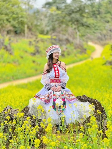 Con đường hoa cải đẹp như tranh ở Suối Giàng