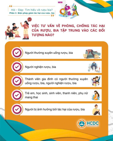 Infographic: Biện pháp giảm tác hại của rượu, bia