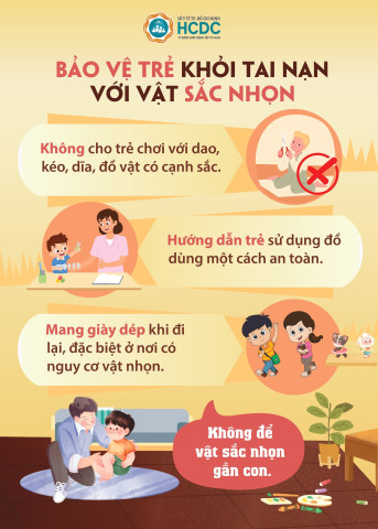 Infographic: Phòng tránh vật sắc nhọn tại nhà