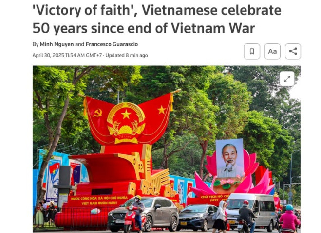 Truyền thông quốc tế đưa tin đậm nét về Lễ kỷ niệm 50 năm Việt Nam thống nhất đất nước