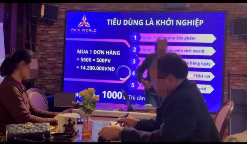 RICH WORLD: CẢNH BÁO LỪA ĐẢO, CHIẾM ĐOẠT TÀI SẢN THÔNG QUA MÔ HÌNH HOẠT ĐỘNG ĐA CẤP 