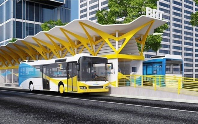 TP. HCM quy hoạch 3 tuyến xe buýt nhanh BRT mới