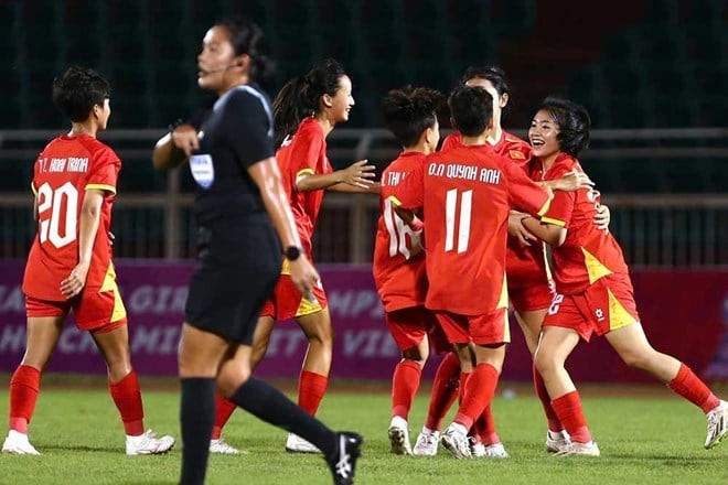 Thắng đậm U19 Timor-Leste, U19 nữ Việt Nam dẫn đầu bảng A