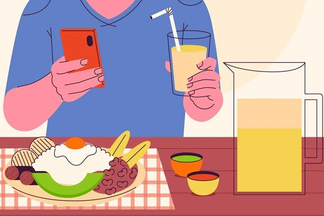 Sự thật về việc sử dụng điện thoại di động khi ăn làm tăng tình trạng kháng insulin