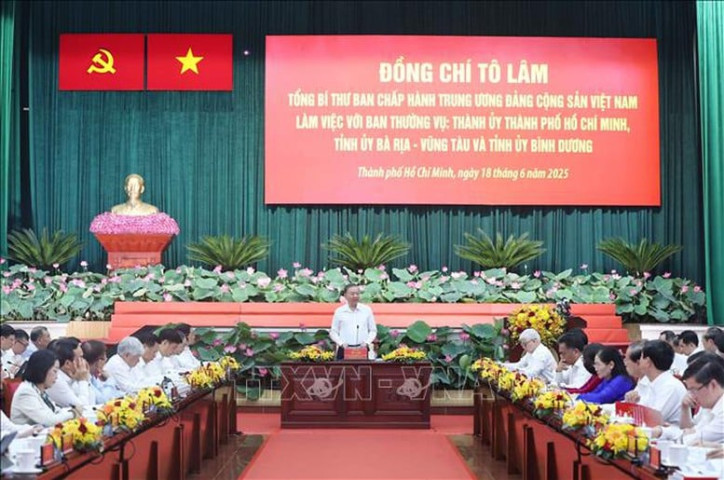 Tổng Bí thư Tô Lâm: Thành phố Hồ Chí Minh hướng tới tầm vóc mới là 'siêu đô thị quốc tế' của Đông Nam Á