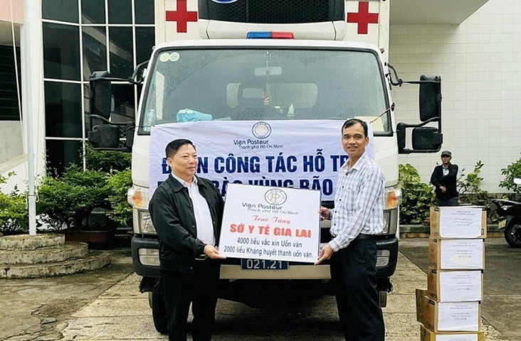 Viện Pasteur TP Hồ Chí Minh hỗ trợ Gia Lai 6.000 liều vaccine và huyết thanh phòng uốn ván